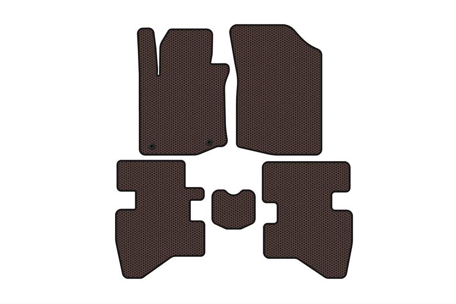 Citroen C-1 2014–2021 Rubberen automatten Carsuit (HB, bruin) Foto 1