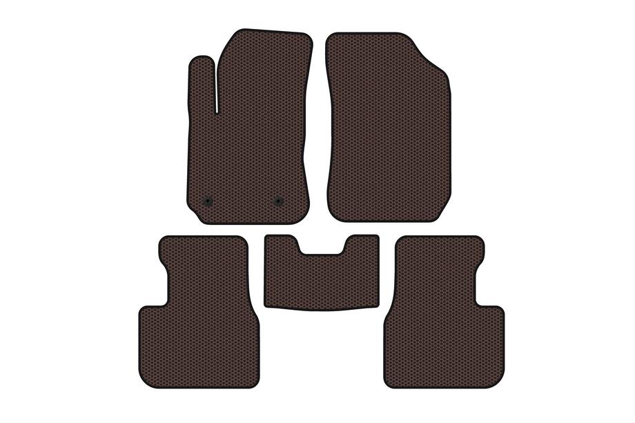 Citroen Cactus 2014–2020 Rubberen automatten Carsuit (Bruin) Image