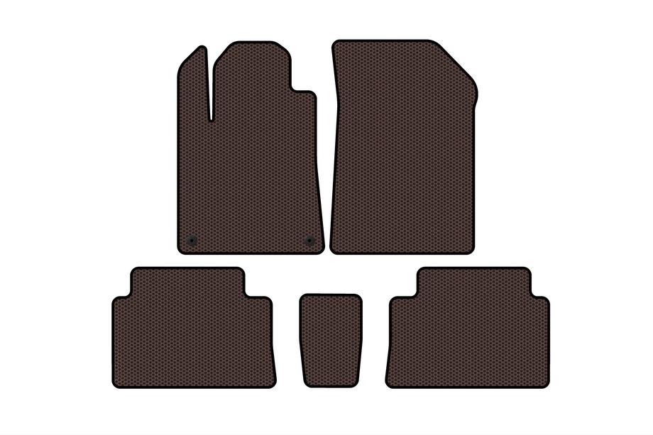Citroen C-5 2001–2008 Rubberen automatten Carsuit (Bruin) Image