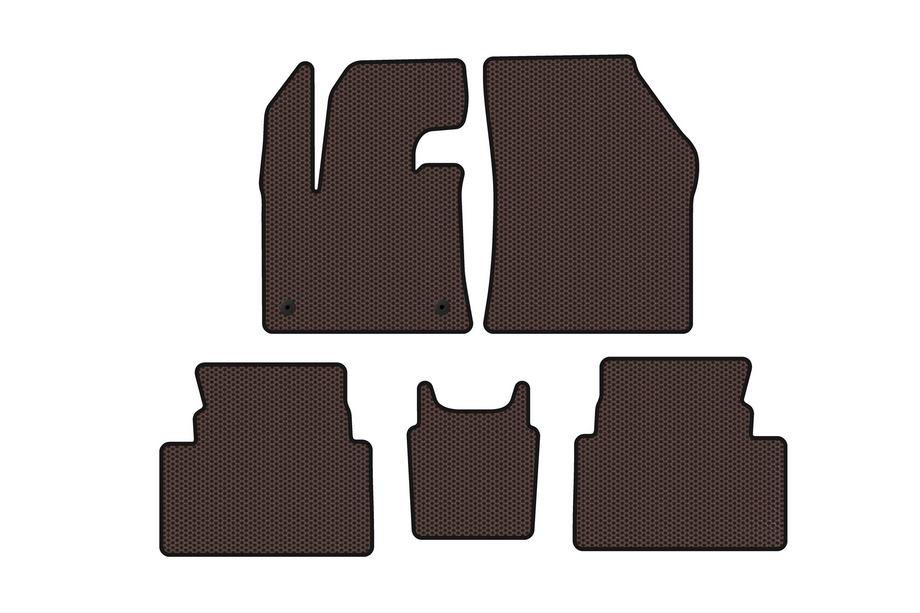 Citroen C5 Aircross 2017–2025 Rubberen automatten Carsuit (vloergemonteerd gaspedaal, bruin) Image
