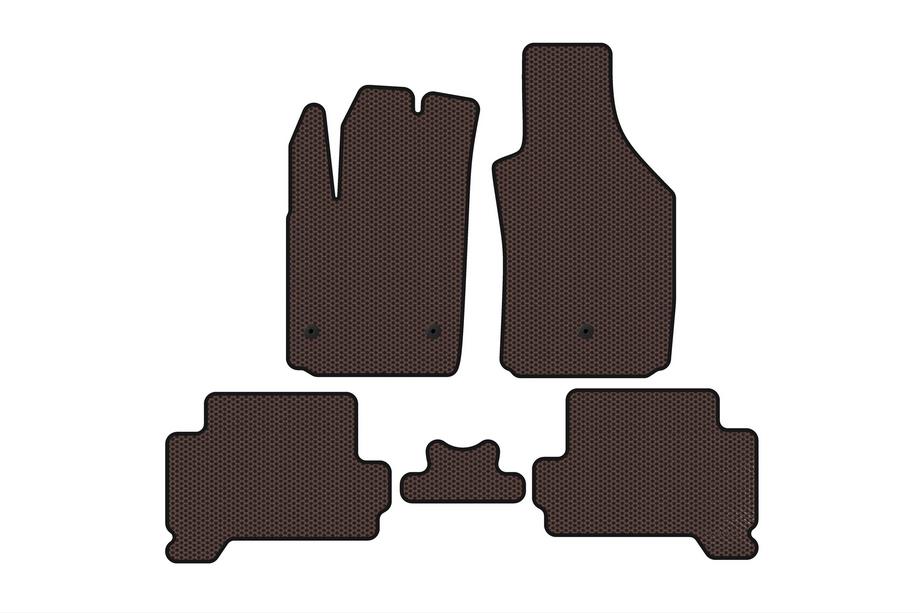 Fiat 500/500L 2013–2022 Carsuit rubberen automatten (voor 500, Електро, bruin) Image