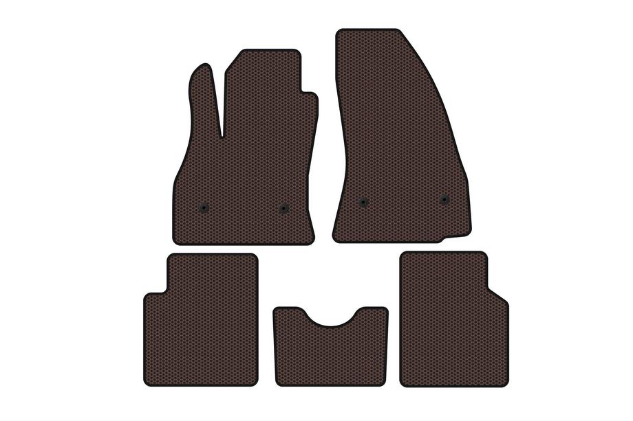 Fiat 500/500L 2013–2022 Carsuit rubberen automatten voor interieur (voor 500L, bruin) Image