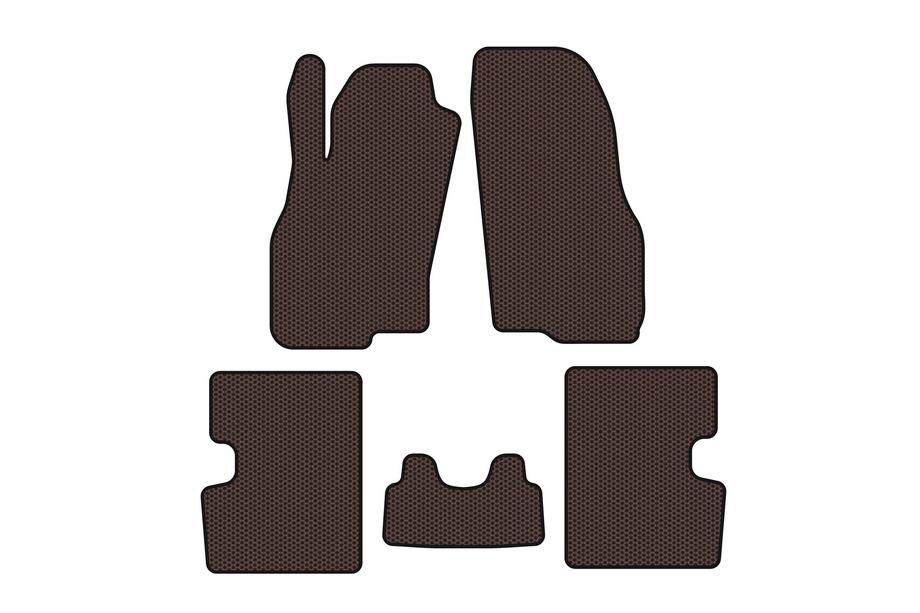 Fiat Punto Grande/EVO 2006–2018 Rubberen automatten Carsuit (HB, 5-deurs, vóór facelift, bruin) Image