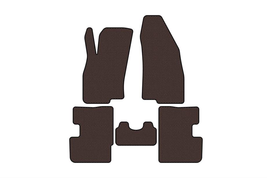 Fiat Punto Grande/EVO 2006–2018 Rubberen automatten Carsuit (2011-2018, HB, 3-deurs, bruin) Image