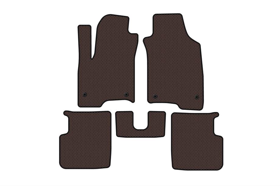 Fiat Panda 2011–2023 Rubberen automatten Carsuit (Bruin) Image