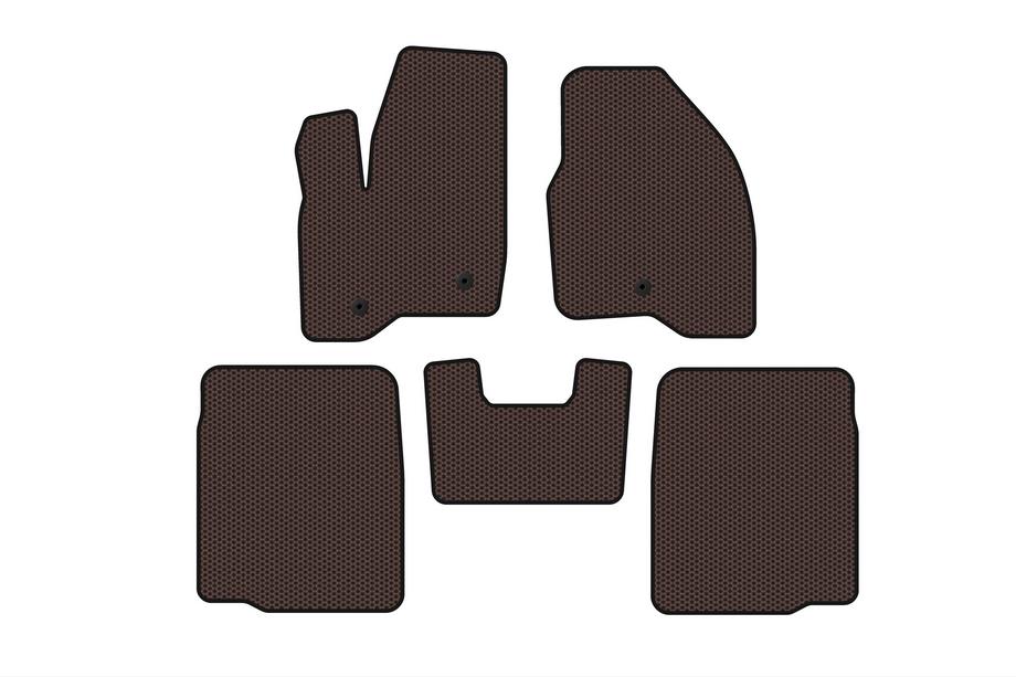 Ford Explorer 2011–2019 Rubberen automatten Carsuit (2 rijen, 2011-2015, bruin) Image