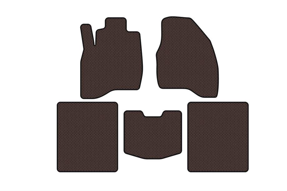 Ford Explorer 2011–2019 Rubberen automatten Carsuit (2015-2019, 5-zits, bruin) Image