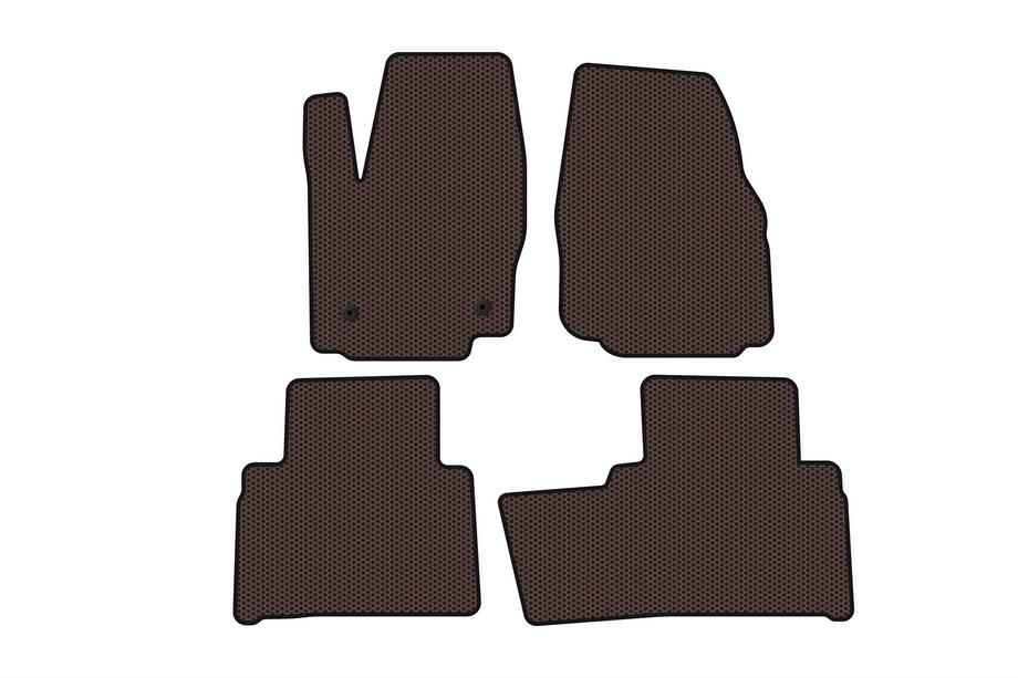 Ford Galaxy 2007–2015 Carsuit rubber automatten voor het interieur (2 rijen, bruin) Foto 1