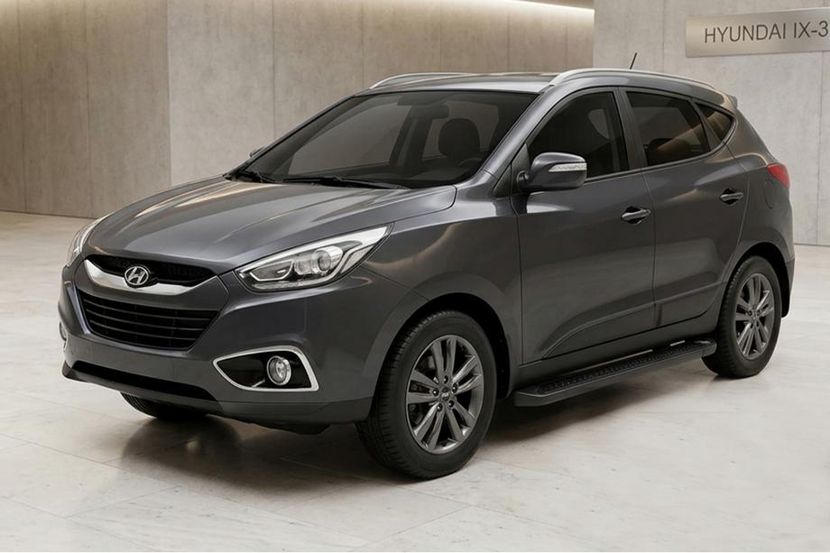 Hyundai IX-35 2010–2015 Allmond Black side steps (2 st., aluminium) Image