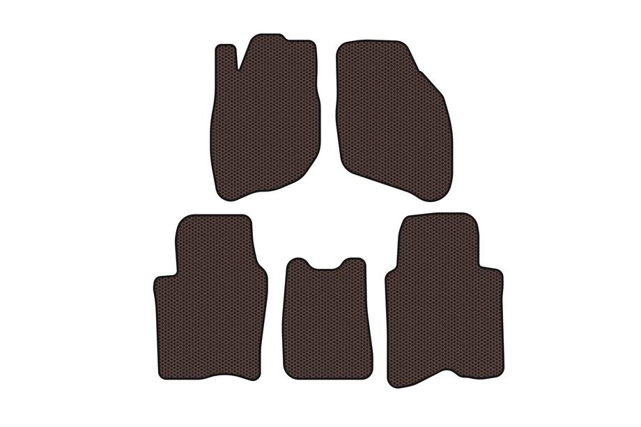 Honda City 2002–2008 Rubberen automatten Carsuit (SD, bruin) Image