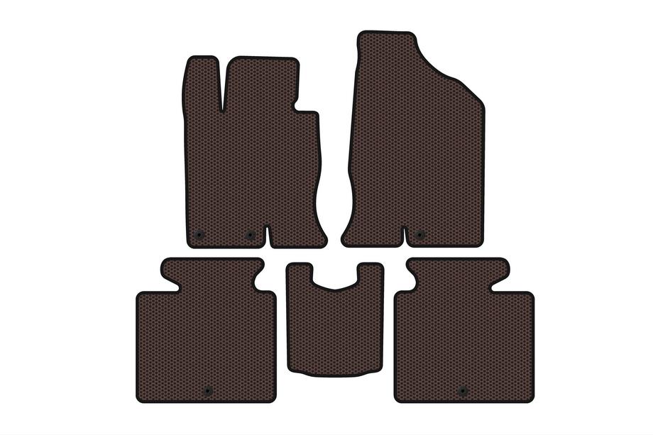 Hyundai Grandeur 2011–2017 Rubberen automatten Carsuit (SD, benzine, bruin) Image