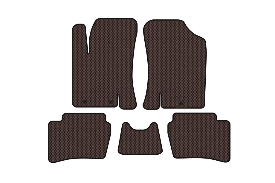 Hyundai I-20 2008–2012 Rubberen automatten Carsuit (HB, bruin) Image