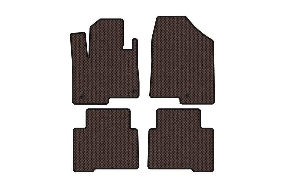 Hyundai Santa Fe 4 2018–2023 Rubbermatten Carsuit (2 rijen, voor Grand, bruin) Image