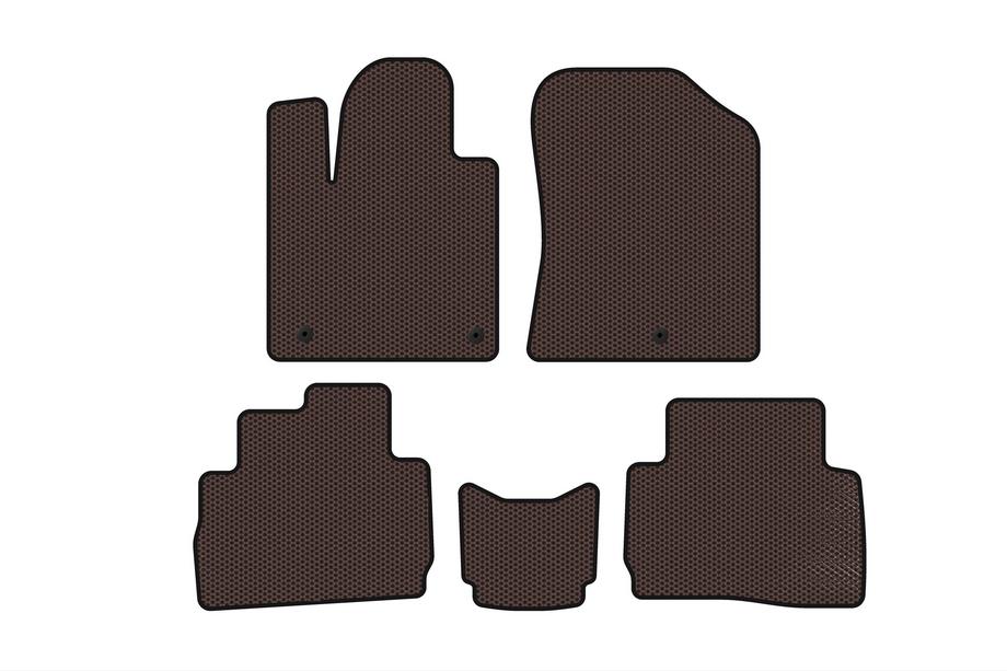 Hyundai Santa Fe 4 2018–2023 Rubberen automatten Carsuit (2020-2023, bruin) Image
