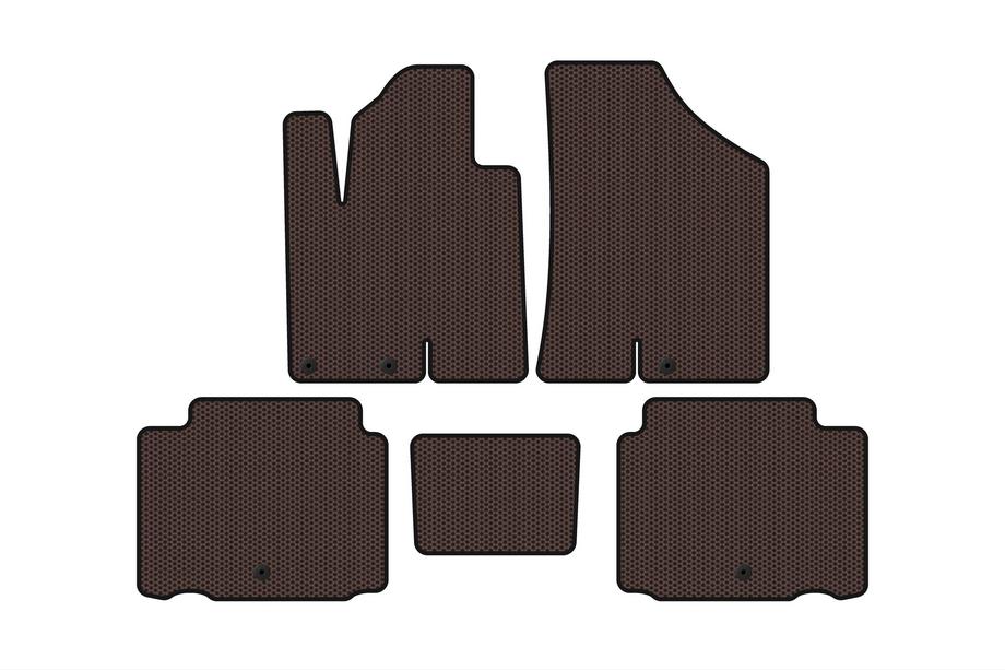 Hyundai IX55 2007–2012 Rubberen automatten Carsuit (Bruin) Image