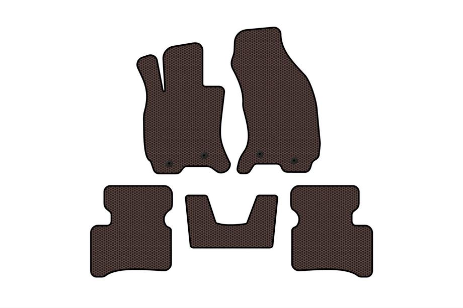 Jaguar X-Type 2001–2009 Rubberen automatten Carsuit (SD, vloergemonteerd gaspedaal, bruin) Foto 1