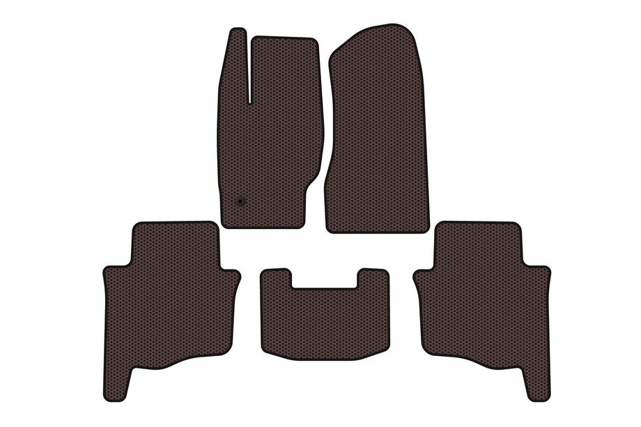 Jeep Grand Cherokee WK 2004–2010 Rubberen automatten Carsuit (Bruin) Foto 1