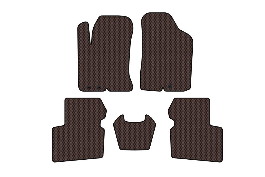 Kia Cerato 2 2010–2013 Rubberen automatten Carsuit (SD, bruin) Foto 1
