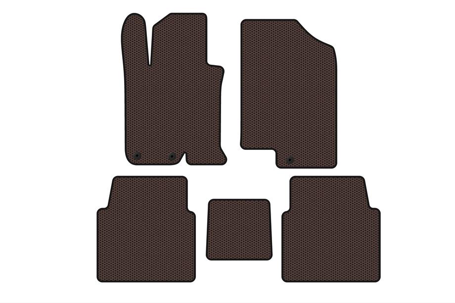 Kia Optima 2010–2016 Rubberen automatten Carsuit V-1 (SD, bruin) Foto 1