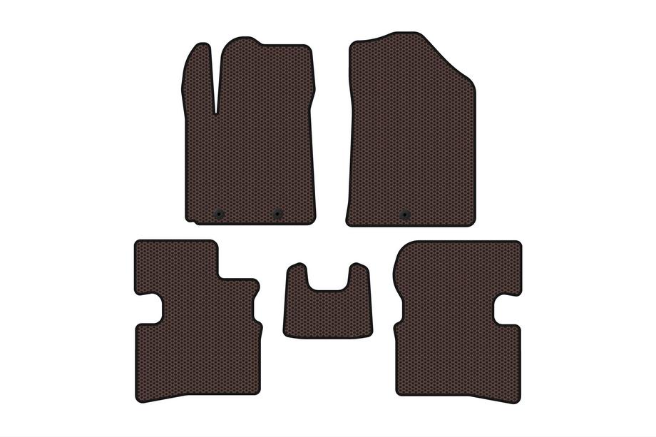 Kia Picanto 2004–2011 Rubberen mattenset Carsuit (2009-2011, HB, bruin) Foto 1