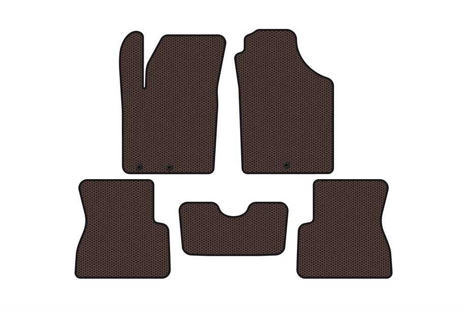 Kia Picanto 2011–2016 Rubberen automatten Carsuit (Bruin) Image