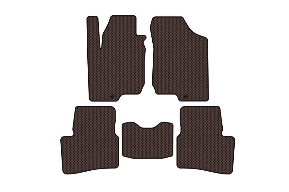 Kia Ceed 2007–2012 Rubberen automatten Carsuit (HB, 3-deurs, bruin) Image