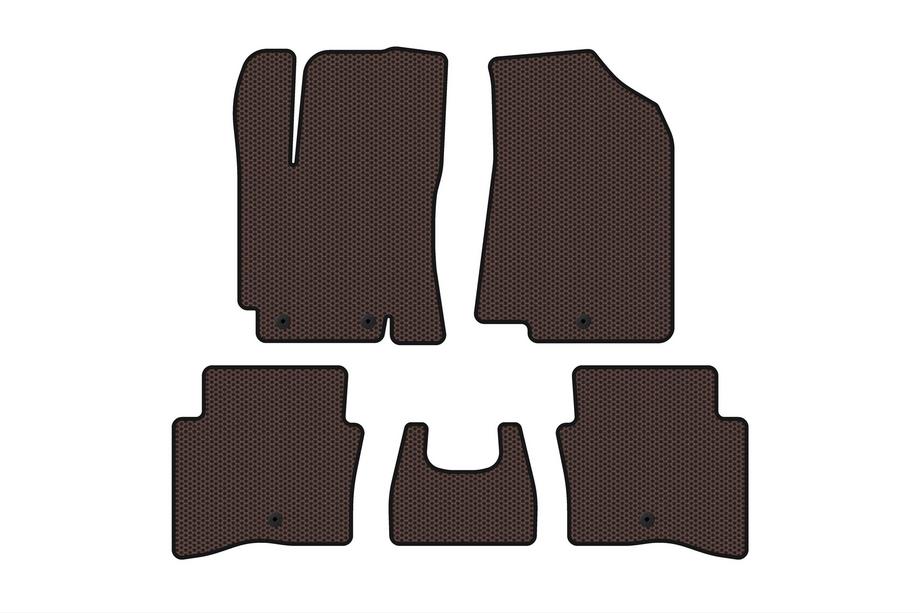 Kia Rio 2012–2017 Rubberen automatten Carsuit (SD, bruin) Image