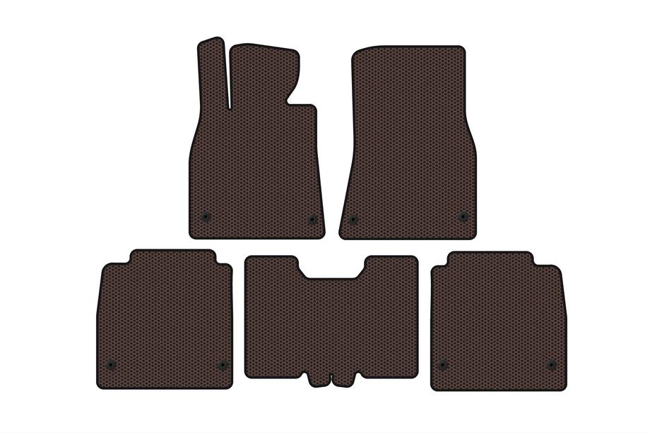 Lexus LS 2007–2017 Rubberen automatten Carsuit (2007-2010, SD, lange wielbasis, bruin) Image