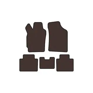Rubberen automatten Carsuit (Bruin)