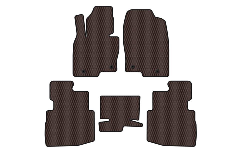 Mazda CX-9 2017– Carsuit rubberen automatten (2 rijen, 7-zits, bruin) Image