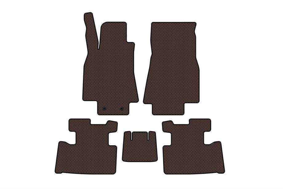 Mercedes A-class W169 2004–2012 Rubberen mattenset Carsuit (2004-2008, HB, 5-deurs, bruin) Image