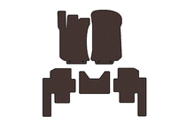 Mercedes R-klasse W251 2005–2017 Carsuit rubber automatten voor het interieur (2 rijen, bruin) foto 1