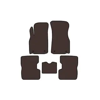 Rubberen automatten Carsuit (Bruin)