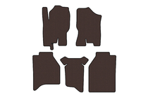 Nissan Navara 2006–2015 Carsuit rubber automatten voor interieur (zonder opbergboxen, bruin) foto 1