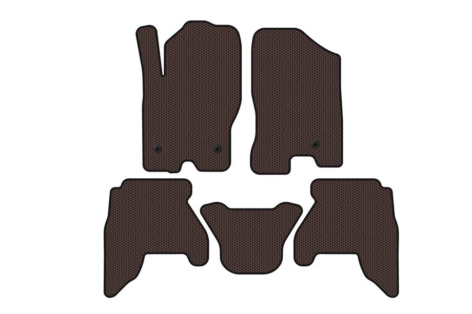 Nissan Pathfinder R51 2005–2014 Rubberen automatten Carsuit V1 (2 rijen, bruin, 2010-2014) Image