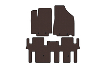 Nissan Pathfinder R52 2012–2021 Carsuit rubber automatten voor het interieur (2 rijen, bruin) foto 1