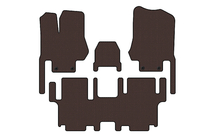 Nissan Quest 2011–2017 Carsuit rubberen automatten (2 rijen, 7-zits, bruin) foto 1