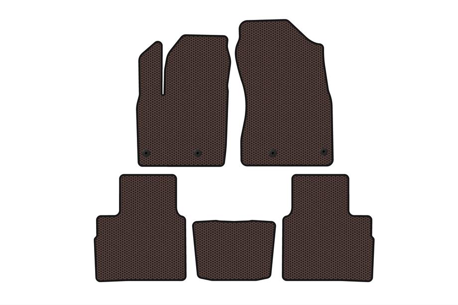 Nissan X-trail T33/Rogue 2022– Rubberen automatten Carsuit (5-zits, bruin) Foto 1