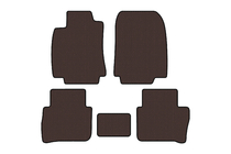 Nissan Tiida 2011–2014 Rubberen automatten Carsuit (HB, bruin) foto 1