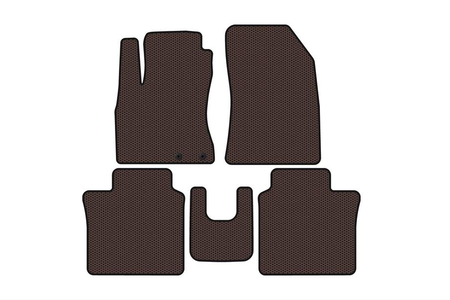 Nissan Note 2012–2020 Rubberen automatten Carsuit (HB, bruin) Foto 1