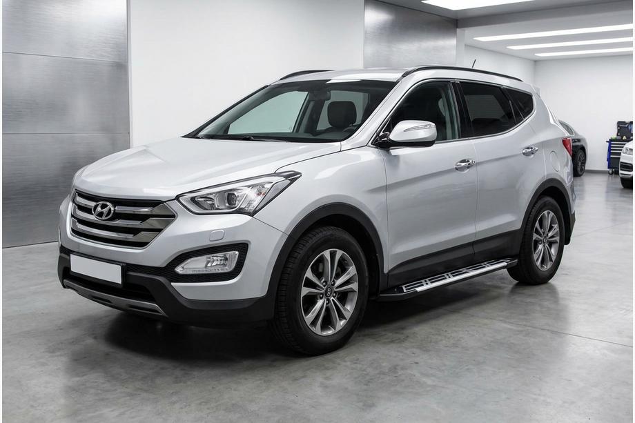 Hyundai Santa Fe 3 2012–2018 Sunrise side steps (set van 2, aluminium) Image