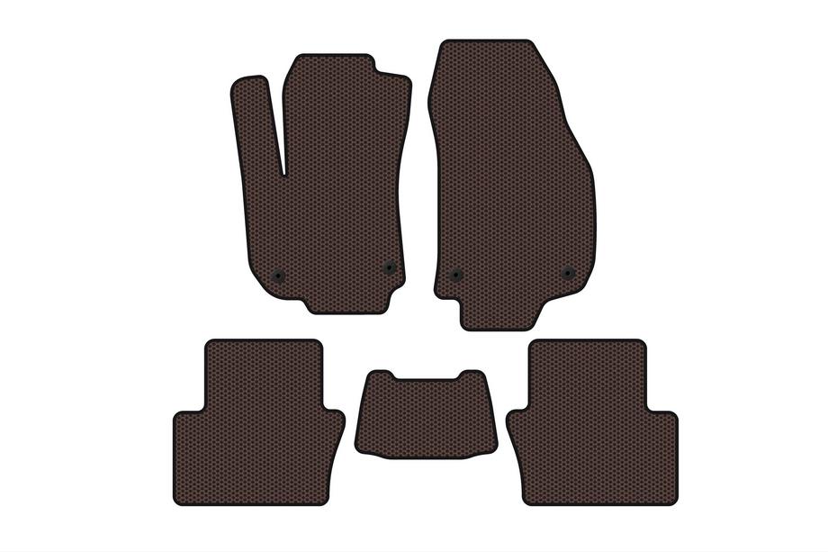 Opel Zafira B 2005–2011 Carsuit rubber automatten voor het interieur (2 rijen, bruin) Image