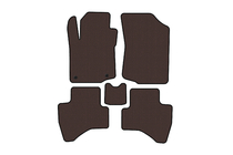 Peugeot 107 2005–2014 Rubberen automatten Carsuit (HB, bruin) foto 1