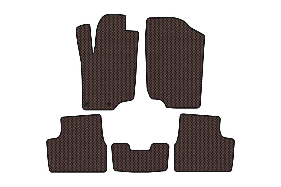 Peugeot 207 2006–2014 Rubberen automatten Carsuit (HB, 5-deurs, bruin) Image