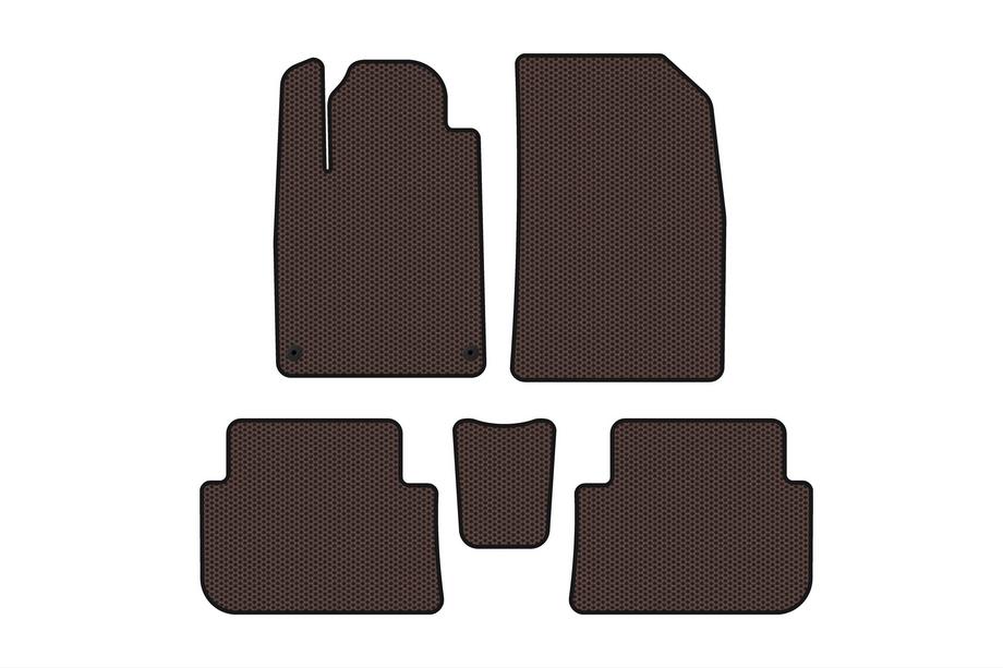 Peugeot 407 2004–2011 Rubberen automatten Carsuit (SD, bruin) Image