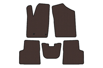Peugeot Partner 1996–2008 Rubberen automatten Carsuit (Bruin) foto 1