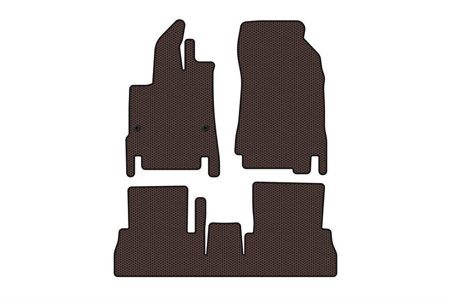 Peugeot Partner/Rifter 2019– Rubberen automatten Carsuit (7-zits/lange wielbasis, bruin) Foto 1