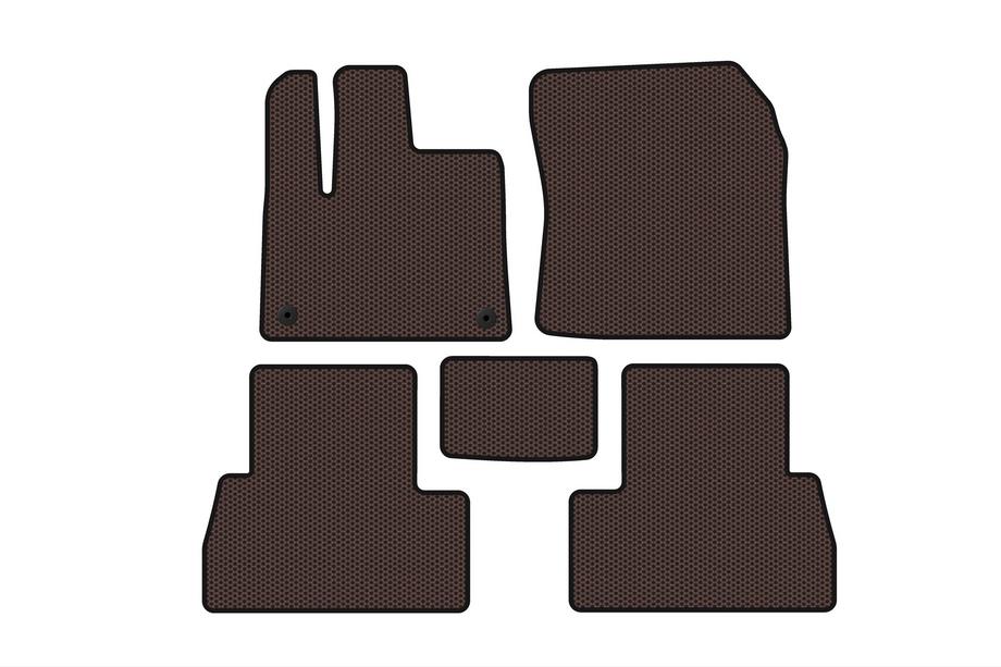 Peugeot Partner/Rifter 2019– Rubberen automatten Carsuit (lange wielbasis, bruin) Image