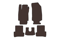 Renault Clio III 2005–2012 Rubberen automatten Carsuit (Bruin) foto 1