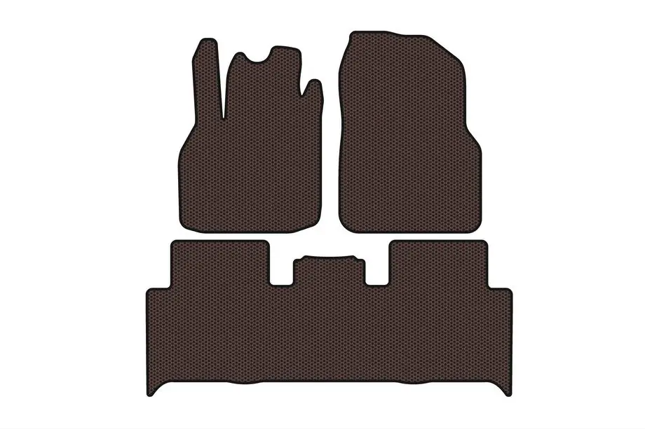 Renault Scenic/Grand 2003–2009 Carsuit rubber automatten voor het interieur (2 rijen, bruin) Image